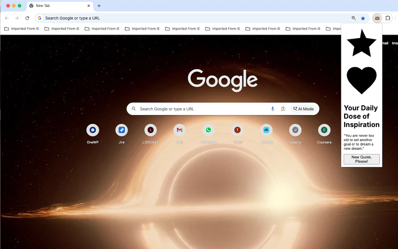 Stock News Hub Extension Mockup